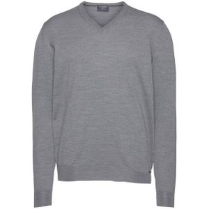 Olymp - Trui - Grijs - 100% Merino Wol - V-hals