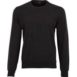 Olymp Trui O-Hals Wol Antraciet - Heren - Pullovers