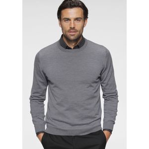 OLYMP - Casual-trui - Zilvergrijs - Scheerwol - Ronde Hals