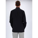 OLYMP - Zwart Effen Overhemd - 100% Katoen - Kent Kraag - Lange Mouwen