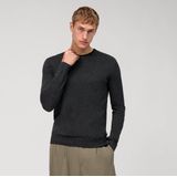OLYMP Level 5 - heren trui wol - antraciet grijs (Slim Fit)