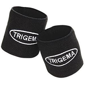 Trigema Unisex dames badstof zweetbandset armwarmers, zwart (zwart 008), medium (fabrikantmaat: 2)