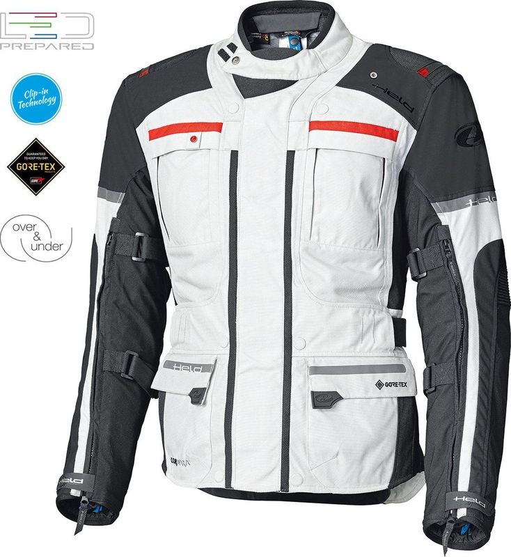 Held - Carese Evo - Motorjas - Grijs - Textiel - 4-Seizoenen