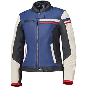Held Midway Dames Blauw Rood Wit Leren Motorjas - Maat 34 - Jas