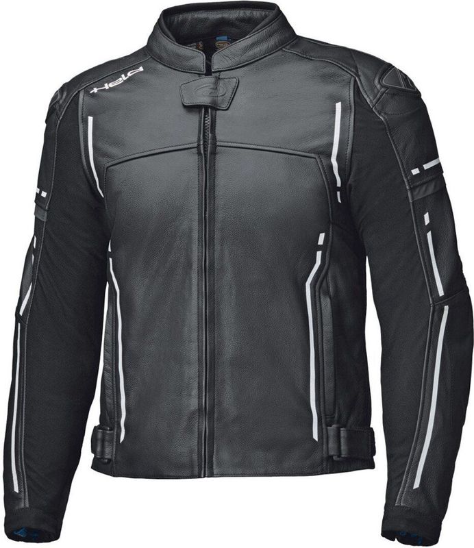 Held - Torver - Leren Motorjas - Zwart/Wit - CE Level 2 Bescherming