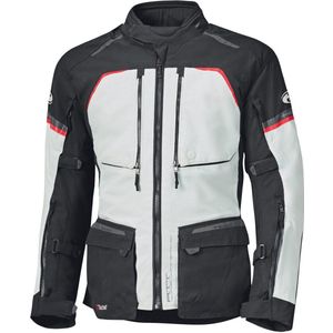 Held - Tridale Top - Waterdichte Textiele Motorjas - Lichtgrijs Zwart Rood
