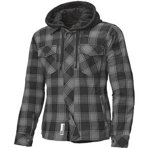 Held - Lumberjack II - Textiele Motorjas - Zwart/Grijs - Katoen, CE Level 1 Bescherming
