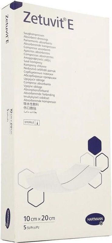 Zetuvit E - Gaaskompres - Blauw - Hydrofoob Nonwoven - Absorberend