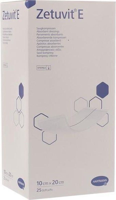 Zetuvit E - Absorberende Kompressen - 10cm x 10cm - 10 Stuks - Blauw