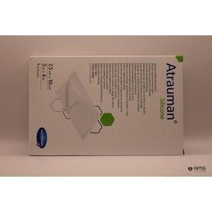 Atrauman - Silicone - Wondcontactlaag - Steriel - 7,5x10cm - 5 Stuks