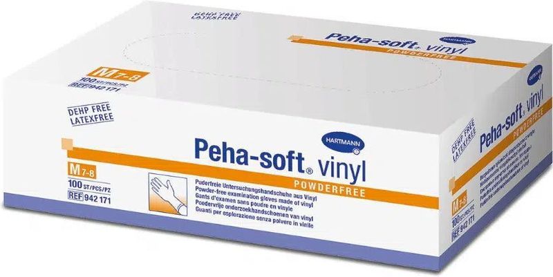 Peha-soft® Onderzoekshandschoen - Poedervrij - Synthetisch Stretch Vinyl