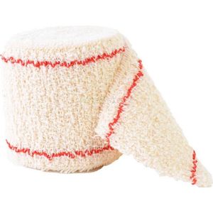 Tensocrepe - Fixatieverband - Ecru - 15 cm x 4 m - 100% Katoen - 120% Uitrekbaar