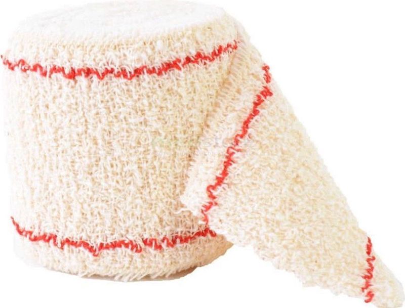 Tensocrepe - Fixatieverband - Ecru - 15 cm x 4 m - 100% Katoen - 120% Uitrekbaar