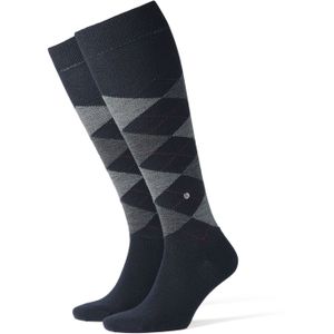 Burlington - Edinburgh - Kniekousen - Blauw - Wol, Verstevigd, One-size