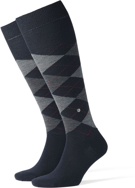Burlington - Edinburgh - Kniekousen - Blauw - Wol, Verstevigd, One-size