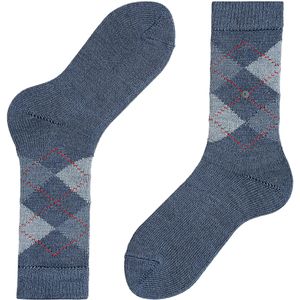 Burlington - Whitby - Gedessineerd Materiaal Sokken - Blauw