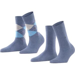 Burlington - Everyday - Sportsokken - Blauw - 2-Pack Katoen