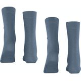 Burlington - Everyday Multipack Sokken - Blauw Light Denim - Katoen - 2 Paar