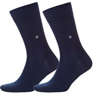 Burlington 2-pack effen donkerblauw sokken