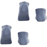 Enkelsokken - Effen - Zwart - Katoen - Duopak