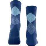 Burlington - Whitby - Gedessineerd Materiaal Sokken - Blauw