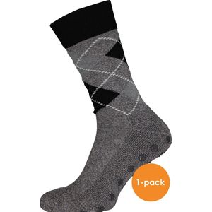 Burlington Argyle Heren Huissokken, grijs geruit