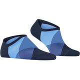 Burlington - Clyde - Sneakersokken - Blauw - Platte Naad met Argyle