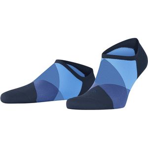 Burlington - Clyde - Sneakersokken - Blauw - Platte Naad met Argyle