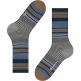 Burlington - Stripe M SO - Thermosokken - Grijs - Wol - 1 Paar