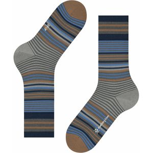 Burlington - Stripe M SO - Thermosokken - Grijs - Wol - 1 Paar