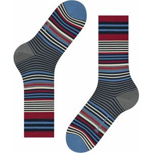 Burlington - Stripe - Huissokken - Blauw - One-size - Wol