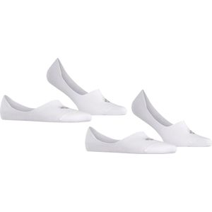 Burlington Everyday 2-Pack onzichtbare antislip kousenvoetjes katoen multipack footies heren wit - Maat 39-40