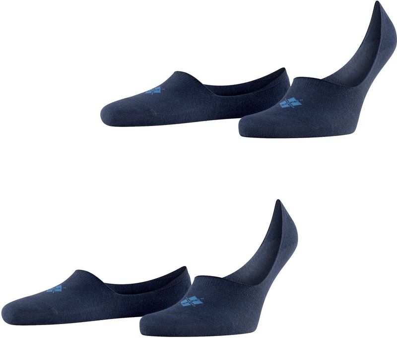 Burlington Everyday Box 2-Pack one-size Katoen Footies Heren blauw - Maat 39-40