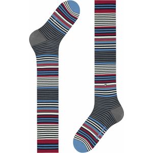 Burlington - Stripe - Kniekousen - Blauw - Versterkt met Scheerwol