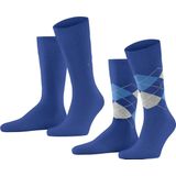 Burlington - Everyday - Sokken - Blauw - 2-Pack van Gekamd Katoen