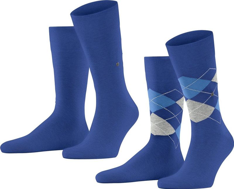 Burlington - Everyday - Sokken - Blauw - 2-Pack van Gekamd Katoen