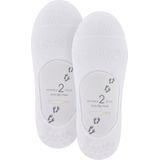 Burlington Everyday 2-Pack onzichtbare antislip kousenvoetjes katoen multipack footies dames wit - Maat 35-36