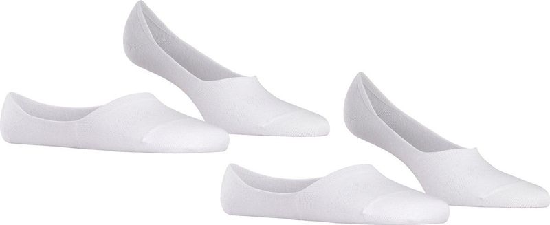 Burlington Everyday 2-Pack onzichtbare antislip kousenvoetjes katoen multipack footies dames wit - Maat 35-36