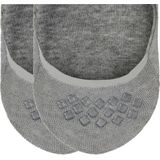 Burlington Everyday 2-Pack onzichtbare antislip kousenvoetjes katoen multipack footies dames grijs - Maat 35-36