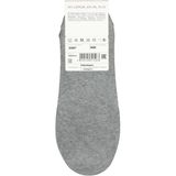 Burlington Everyday 2-Pack onzichtbare antislip kousenvoetjes katoen multipack footies dames grijs - Maat 35-36