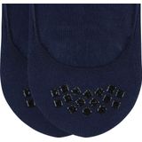 Burlington Everyday 2-Pack onzichtbare antislip kousenvoetjes katoen multipack footies dames blauw - Maat 35-36