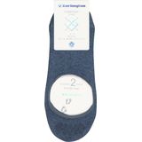 Burlington Everyday 2-Pack onzichtbare antislip kousenvoetjes katoen multipack footies dames blauw - Maat 35-36