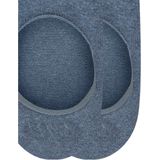 Burlington Everyday 2-Pack onzichtbare antislip kousenvoetjes katoen multipack footies dames blauw - Maat 35-36