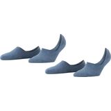 Burlington Everyday 2-Pack onzichtbare antislip kousenvoetjes katoen multipack footies dames blauw - Maat 35-36