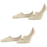 Burlington Everyday 2-Pack onzichtbare antislip kousenvoetjes katoen multipack footies heren beige - Maat 39-40