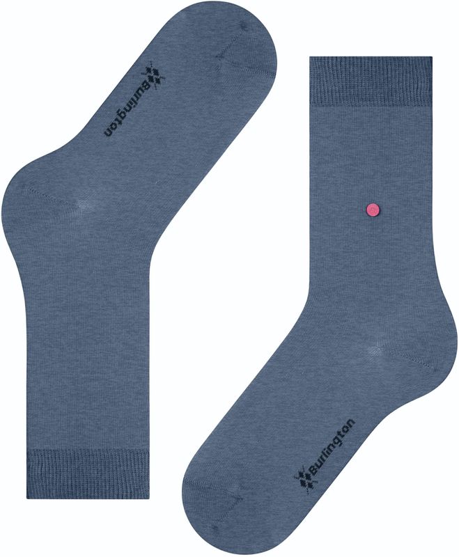 Burlington Lady one-size Organisch Katoen sokken dames blauw - Maat 36-41