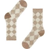 Burlington - Coventry - Damessokken - Ruitpatroon - Fijne Geribbelde Structuur - Alpacawol