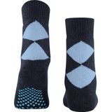 Burlington Cosy Argyle Huissokken - Blauw - Wolmix - Antislip Noppen