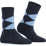 Burlington Cosy Argyle Huissokken - Blauw - Wolmix - Antislip Noppen