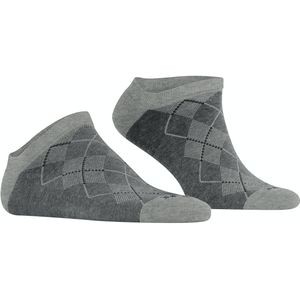 Fantasie - Korte Sokken - Zwart - Biologisch Katoen - Argyle Ruitpatroon